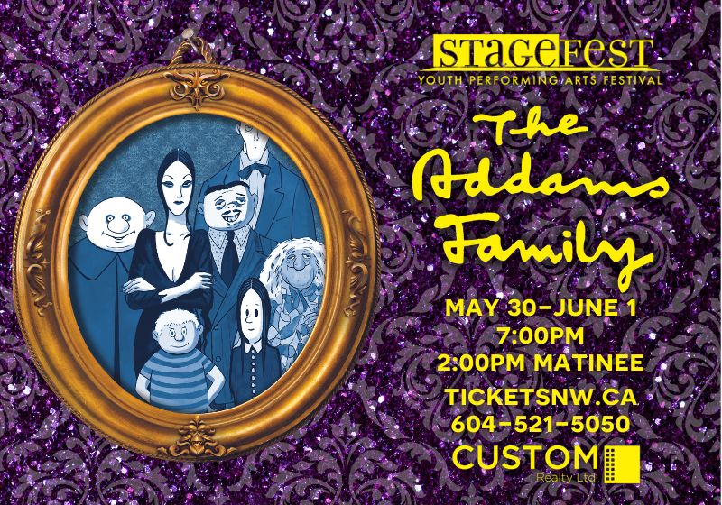 #JUSTANNOUNCED: The Addams Family, presented by @TheStageNewWest May 30-June 1

Tix: anviltheatre.ca/event/the-adda…

Wednesday Addams has grown up & fallen in love with a man her parents have never met. She confides in her father and begs him not to tell her mother. What next?

#newwest
