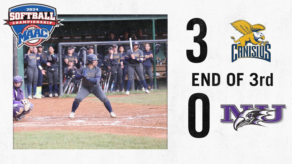 END OF 3 | @GriffsSoftball up by 3 after 3 #MAACSB