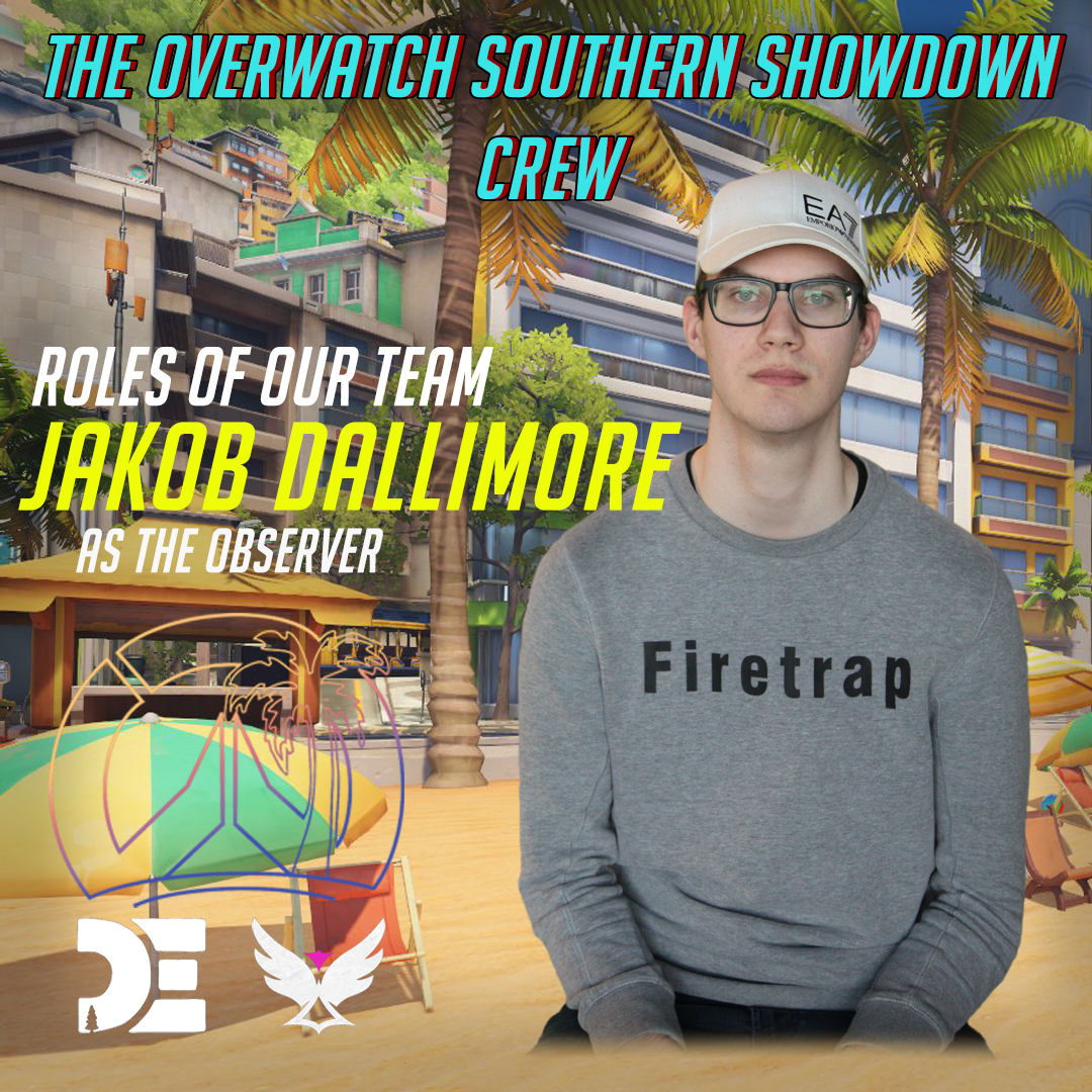 ⚡️MEET THE TEAM⚡️

A MAN WHO CAME FROM HIS PROWESS IN TACTICAL OBSERVATIONS IN RAINBOW SIX SIEGE 🗺️
THE MAN WHO CAN SEE THE FIGHTS IN HIS VISION
THE GREATEST OBSERVER OF OUR TEAM - JAKOB DALLIMOREEEEEE 🔥🔥🔥

JOIN US AT THE OW SOUTHERN SHOWDOWN AND YOU'LL HEED HIS VISIONS! 👀