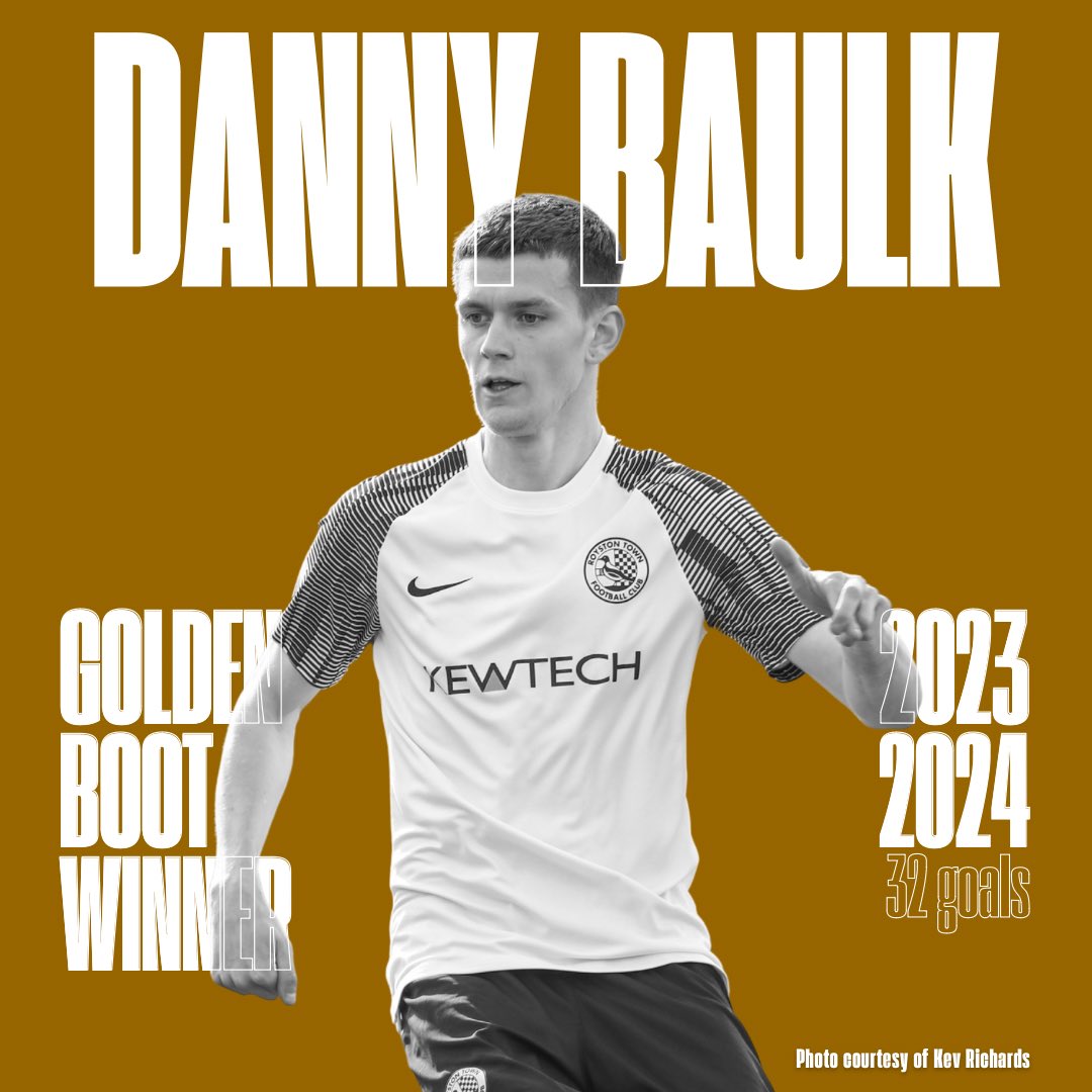 And now we move on to the Golden Boot Award. This years race for the award went right to the wire but the winner is @dbaulk1906 with an impressive 32 goal haul this year!