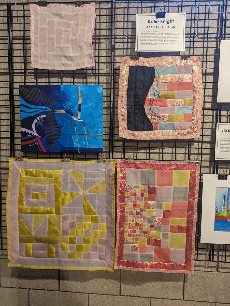 CatherineKeyser's tweet image. Celebrating AP Portfolios and Senior art students @ForsythCHS this evening! Show will be up all week! Fabulous educators connecting with students and students sharing their lives through art❤️🎨 Record # of @GaDOE_FineArts diploma seals and over $800,000 in scholarships!