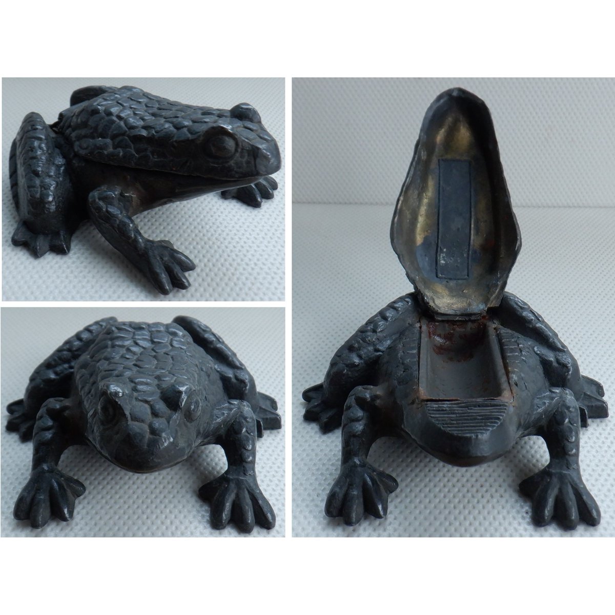 A vintage cast metal toad/frog design match holder stoves vesta striker. 4.5 cm in height. 🐸 🛒 ebay.co.uk/itm/1664320323… #Vintage #FollowVintage #Frog #Toad #VintageFind #eBay
