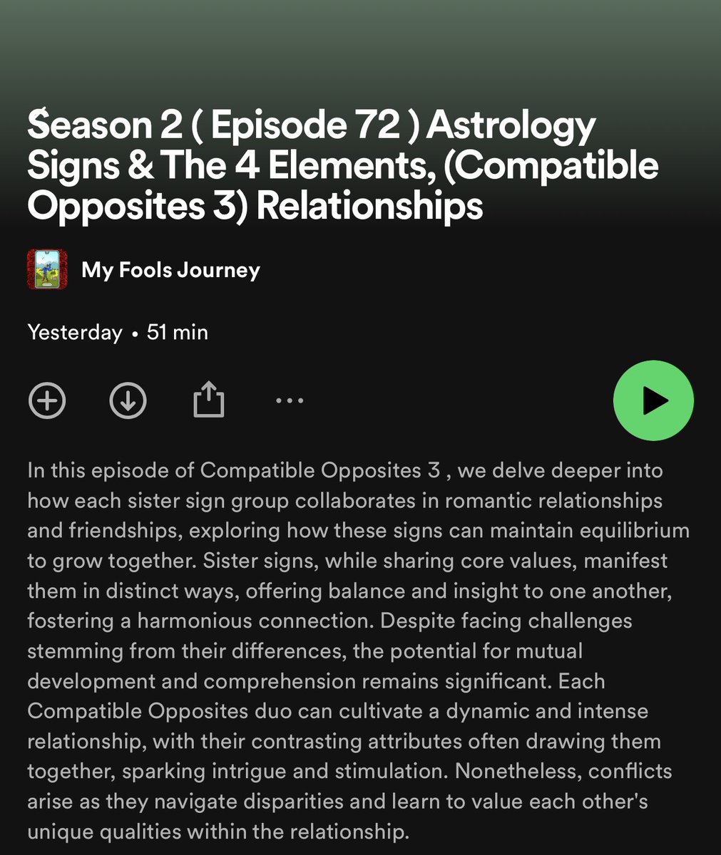 MyFoolsJourney's tweet photo. New Episode Out Now 

Episode 72 

“Astrology Signs &amp; The 4 Elements “

Compatible Opposites 3

Listen &amp; Stream 👇🏽👇🏽👇🏽

https://t.co/ss4iFPq0k0

AudioPodcast Players 

SpotifyPodcast,applepodcasts,Amazonpodcast, iheartradio and more 

#podcast #zodiac #PodcastAndChill https://t.co/ztrWJanQKu