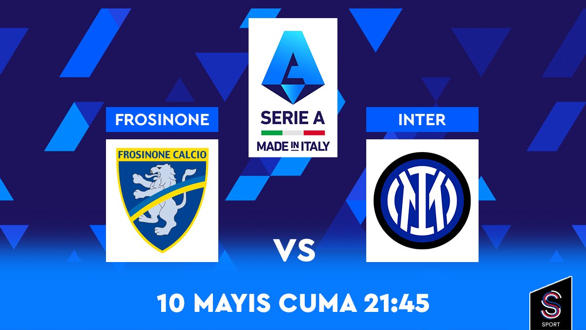 🇮🇹 #SerieA'nın 36. haftasında oynanacak olan Frosinone - inter karşılaşması birazdan canlı yayınla S Sport2 ve S Sport Plus'ta! bit.ly/3EMalIG