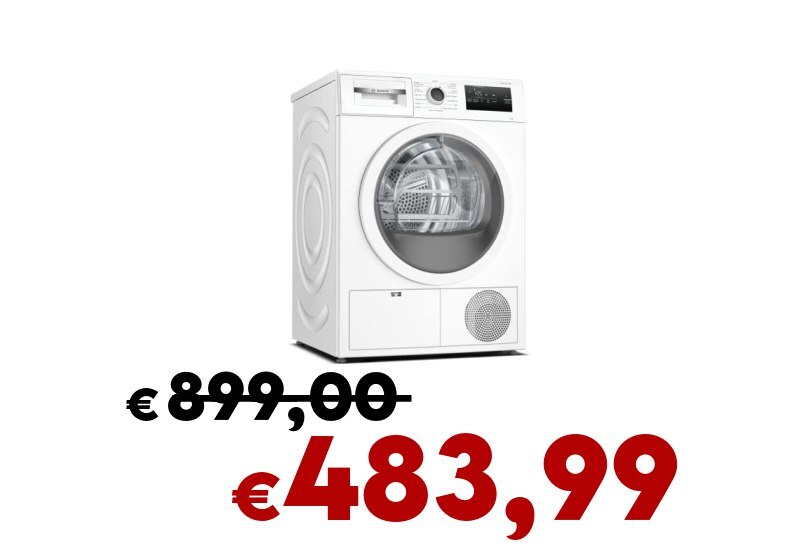 🛍️ Bosch WTH85V17II Serie 4, Asciugatrice a pompa di calore, capacità 7 kg, EasyClean, Cestello Lana, Auro Dry, Programma Rapido

💰 A soli 483,99 invece di 899,00
🛒 amzn.to/3wmg5tg 

✅ Venduto da Amazon e Spedito da Amazon
⭐️⭐️⭐️⭐️⭐️ 4.60 / 5.00 stelle su 39 recensio…