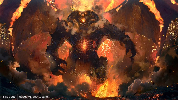 As a kid seeing the Balrog in the LOTR movie was so freaking amazing. I wanted to recapture that moment. 