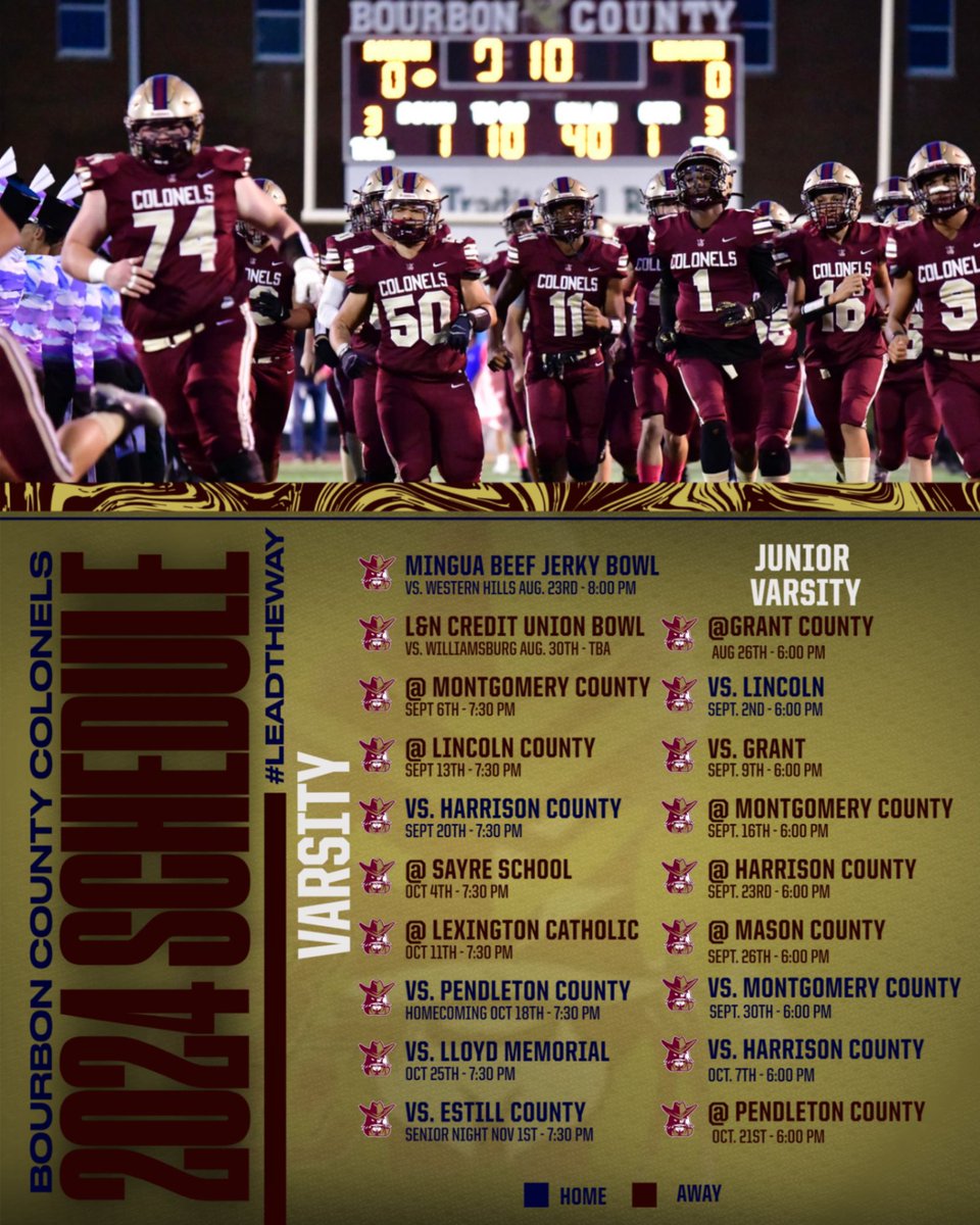 Follow the 2024 Football Colonels #ThroughTheFire #LEADtheWay