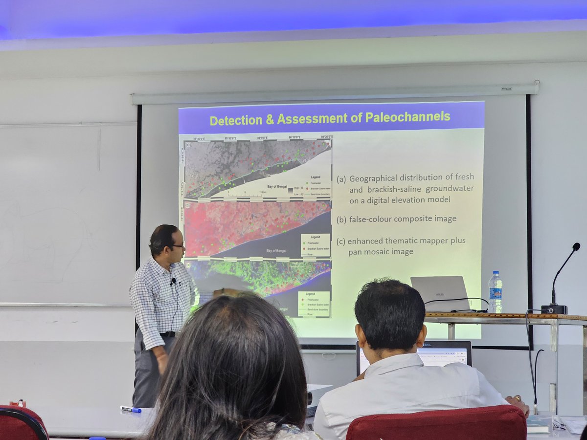 BhubaneswarIiit's tweet photo. Day 1 of the National Workshop on Remotely Sensed Data Analysis for Sustainable Environment organized by IIIT Bhubaneswar &amp; IEEE GRSS Kolkata Chapter featuring experts from IIT Bhubaneswar, OSDMA, and more.  #RemotelySensedData #SustainableEnvironment #iiit #iiitbhubaneswar https://t.co/8awne8Dl8f