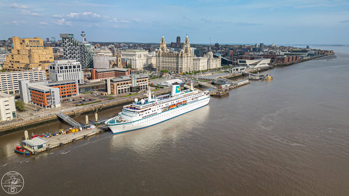 Deutschland cruise ship in Liverpool today.