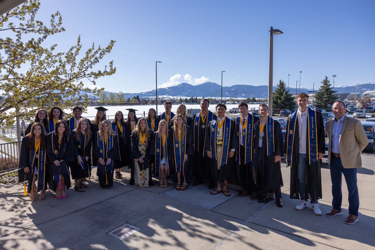 Congratulations to our Bobcat student-athletes that graduated in the first section of today’s celebration! Once a Bobcat, always a Bobcat. 💙💛