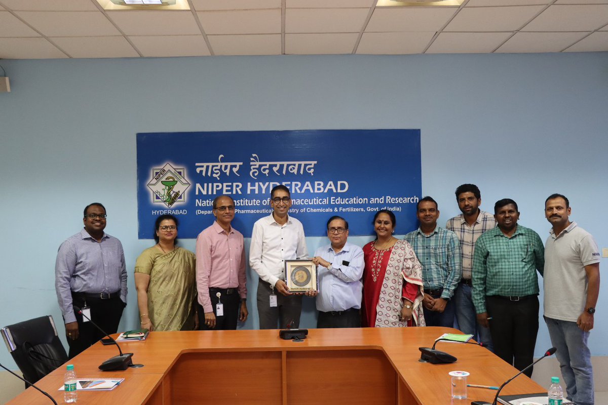 NIPERHyd's tweet photo. Senior Leadership Team of @bmsnews Bristol Myers Squibb (BMS), Hyderabad visited @NIPERHyd to explore potential collaborative opportunities.
@Pharmadept #niperhyd #pharmadept #niper #opportunities #bms #govtofindia https://t.co/fwY7OenLXz