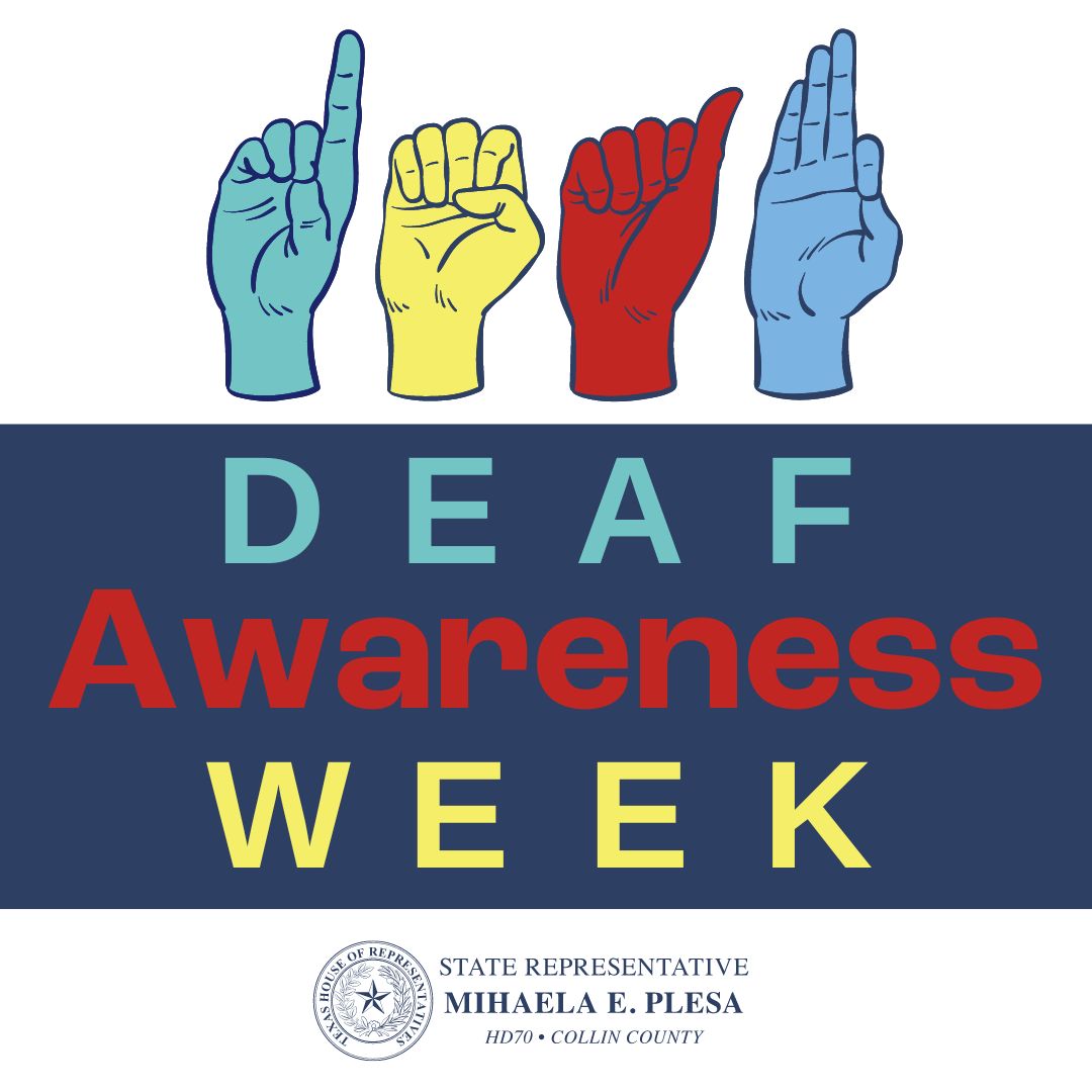 Let's amplify awareness for #DeafAwarenessWeek! As your Rep., I'm committed to increasing public understanding of Deaf culture, history & the challenges faced by the Deaf community. Let's celebrate diversity & ensure everyone's voice is heard.🤘 🗣️ #DeafCulture #InclusionMatters
