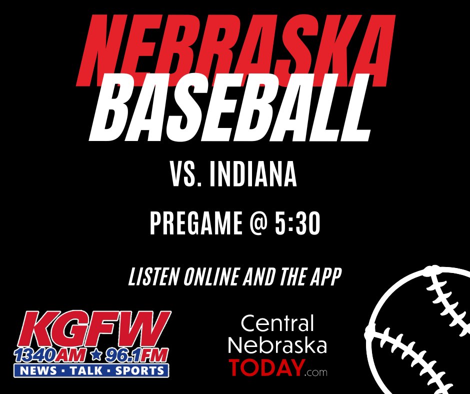 Husker Baseball is on the air! Join the action on KGFW. #Huskers