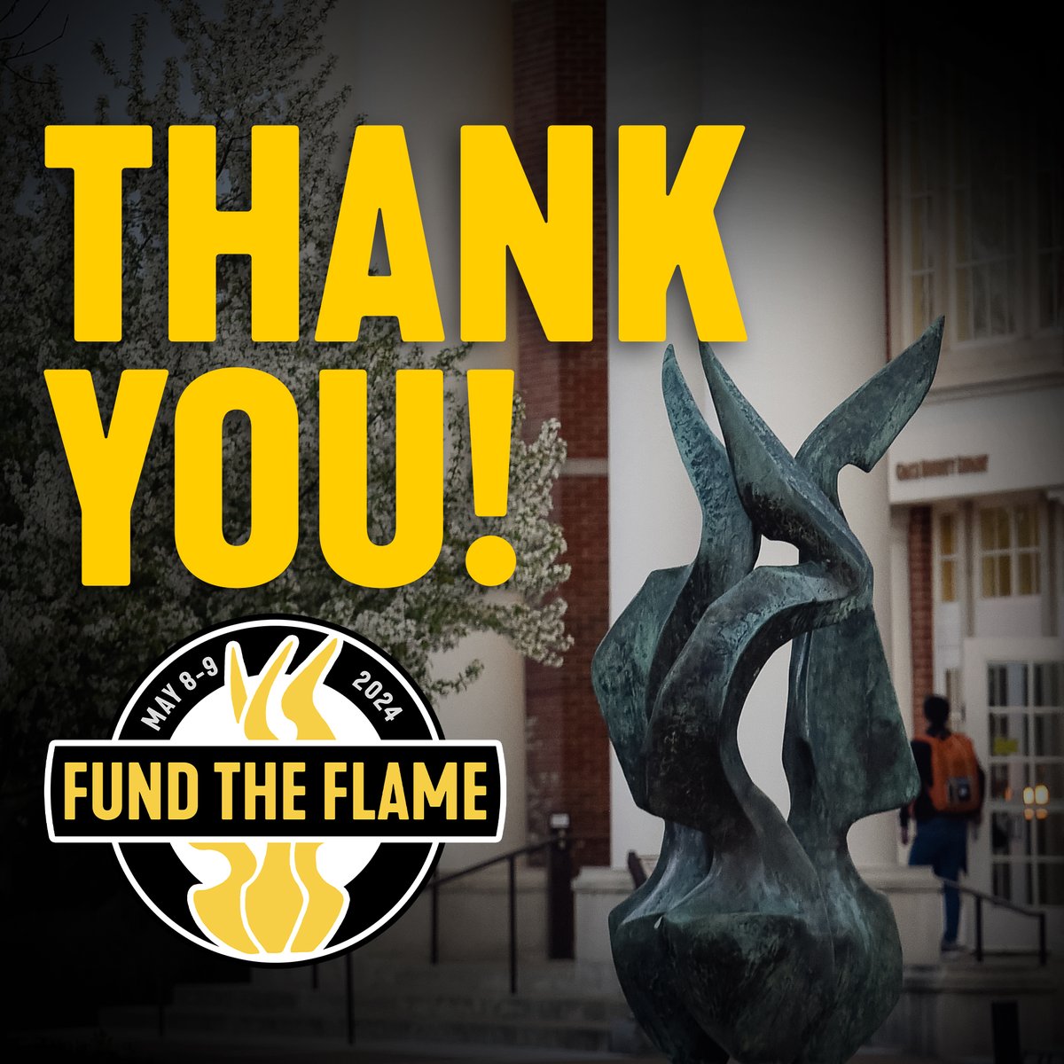 As we reflect on a fantastic 36 hours, we'd like to send a heartfelt 𝙩𝙝𝙖𝙣𝙠 𝙮𝙤𝙪 to everyone who contributed during Fund the Flame!

We know you're excited to see the total impact of your generosity. We'll be able to announce final results and challenge winners next week!