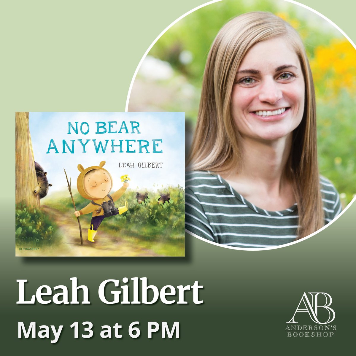 MAY 13: Brace yourself for the charm of No Bear Anywhere, when you meet Leah Gilbert @lalaleeeah in our Downers Grove store! We love this book, so bring your favorite little for a storytime, quick presentation, Q&A & singing line! MULTIPLE TICKET OPTIONS: LeahGilbertAndersons.eventcombo.com