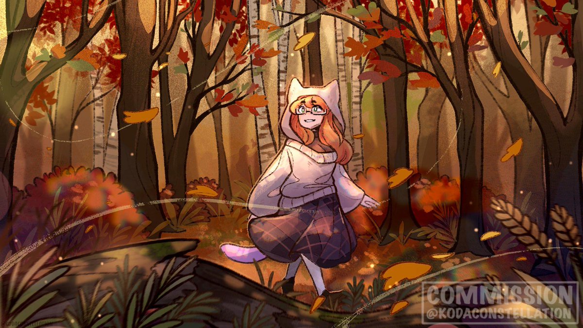 Autumn Walk 🍂🍁 Vgen Commission for Lily ❤️
