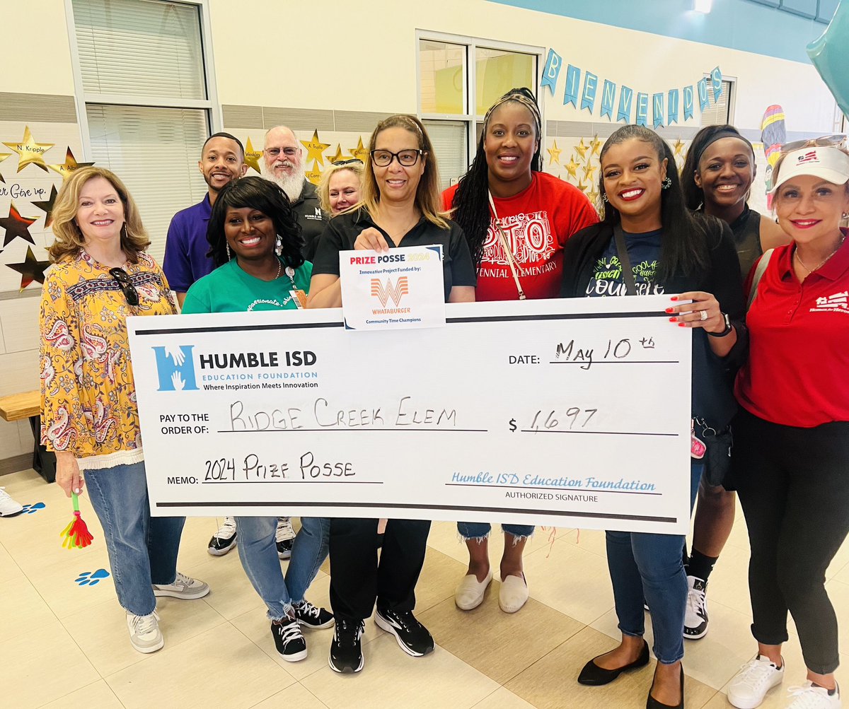 Today was a great day!!! So thankful for the @HumbleISD_FDN for funding my grant!!! I’m so excited for what #CommunityTimeChampions will do for our campus next school year & beyond! 💚💙 #CubCommUNITY #HumblePrizePosse #HumbleISDFoundation @HumbleISD_RCE @msmithcounselor