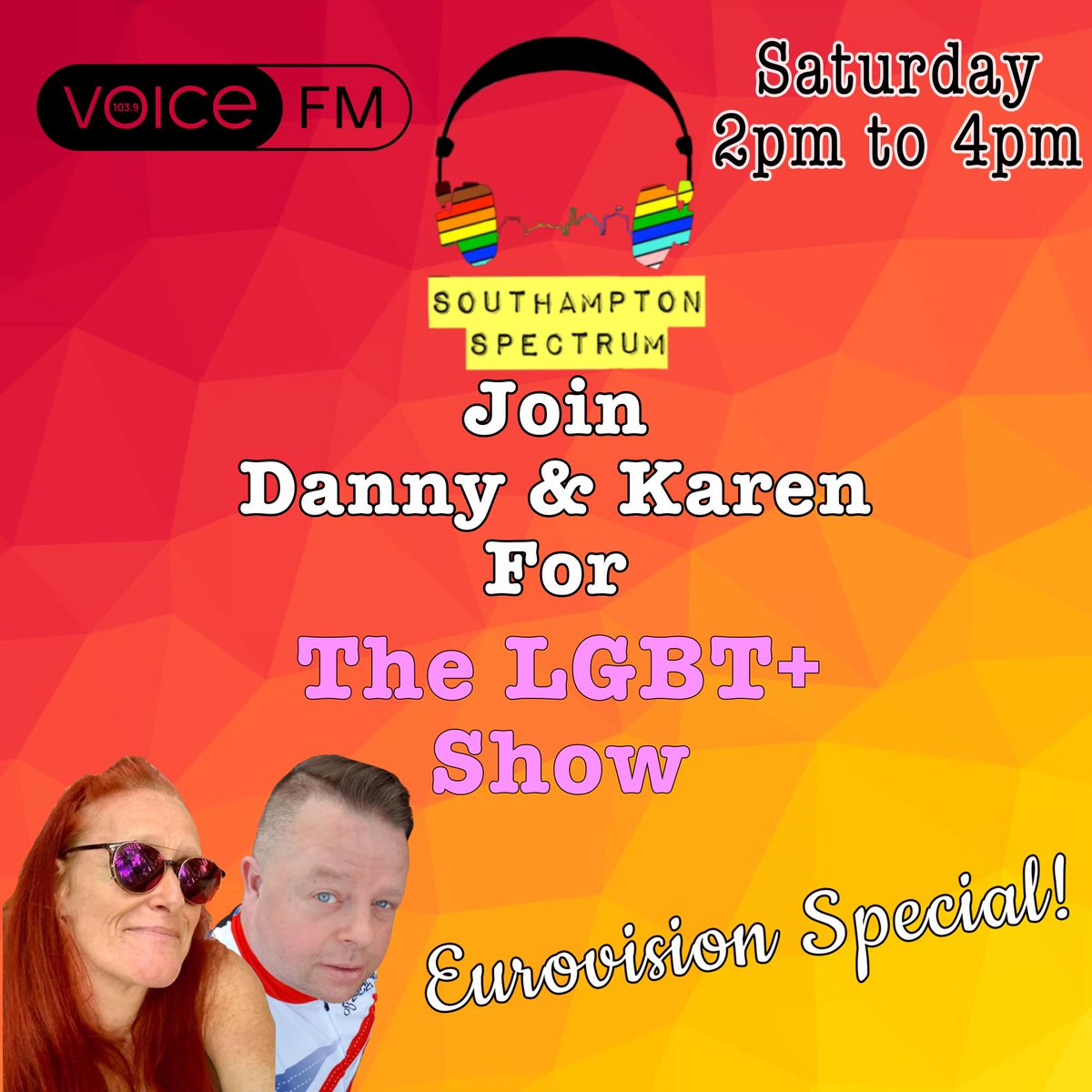 Southampton Spectrum (@sotonspectrum) on Twitter photo Tomorrow is <a href="/bbceurovision/">BBC Eurovision</a> <a href="/Eurovision/">Eurovision Song Contest</a> so join Danny and Karen for 2 hours, to get you all ready for the final. From 2pm Saturday on <a href="/voicefmradio/">Voice FM Radio</a>
#LGBTQ #lgbtRadio #Eurovision #SouthamptonSpectrum
#SotonSpectrum #VoiceFm #LgbtRadio #LGBT #LGBTQ #GayRadio #TransRightsMatter Tomorrow is <a href="/bbceurovision/">BBC Eurovision</a> <a href="/Eurovision/">Eurovision Song Contest</a> so join Danny and Karen for 2 hours, to get you all ready for the final. From 2pm Saturday on <a href="/voicefmradio/">Voice FM Radio</a>
#LGBTQ #lgbtRadio #Eurovision #SouthamptonSpectrum
#SotonSpectrum #VoiceFm #LgbtRadio #LGBT #LGBTQ #GayRadio #TransRightsMatter