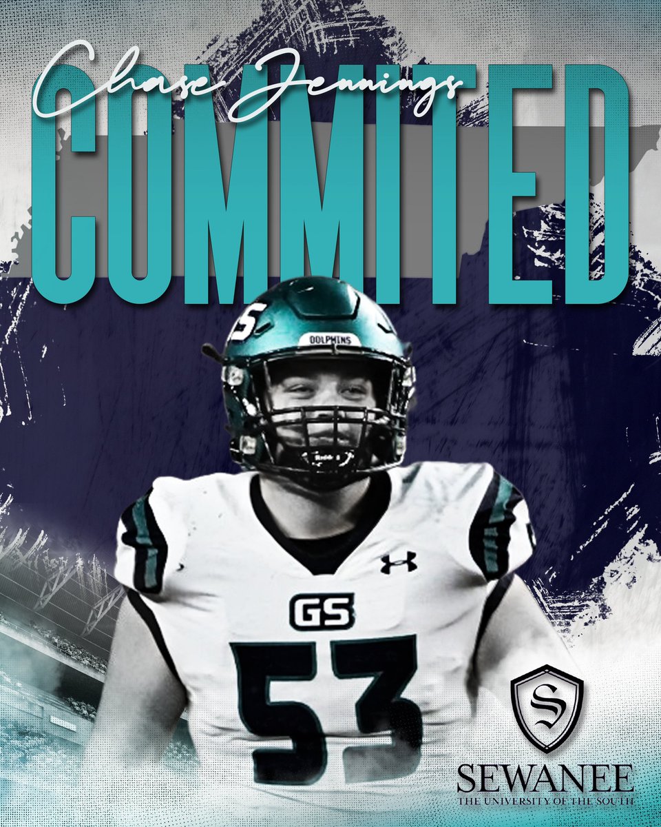 Congrats to Chase Jennings on his commitment today! Chase will sign with Sewanee College Monday at 11:15am! We #SignAtTheBeach 🐬🏈🖊️