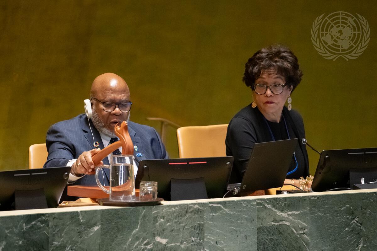 The #UNGA adopts a resolution determining 'that the State of Palestine is qualified for membership in the United Nations in accordance with Article 4 of the Charter of the United Nations and should therefore be admitted to membership' UN Photo/Manuel Elías