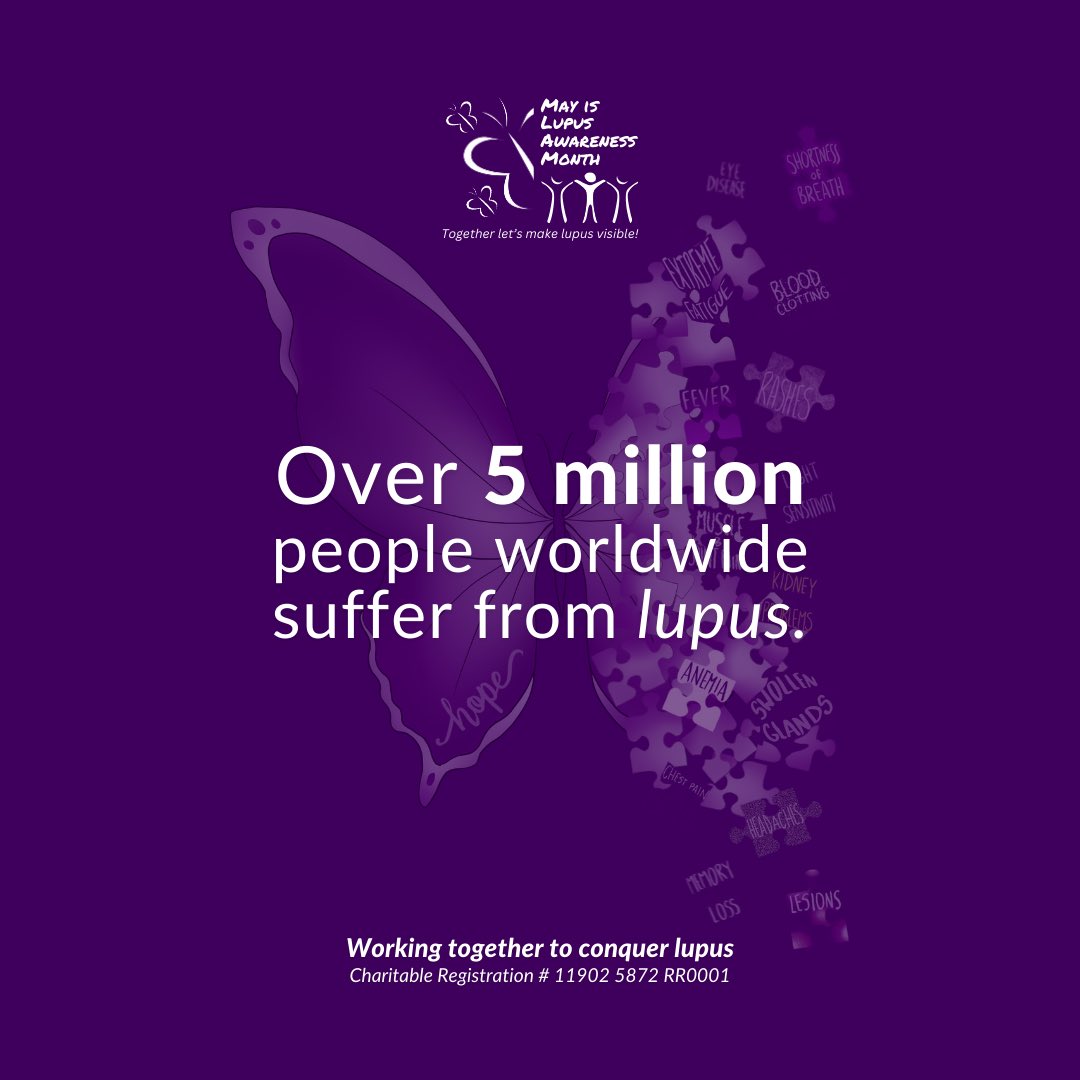 Join me in supporting @LupusCanada's mission to provide hope and support to those living with lupus. Together, we can make a difference!   Learn more here: lupuscanada.org/lupus-awarenes…   #EquitableCare #InspireChange