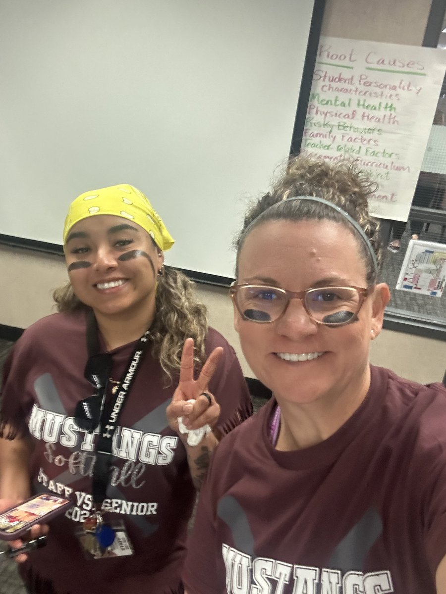 Getting ready for the <a href="/WVHSMustangs1/">WVHSMustangs</a> staff vs. seniors softball game after school today! Do we look intimidating? Thank you Ms. Chi for bringing the school spirit as always! <a href="/HemetUnified/">Hemet Unified</a> <a href="/gzavalam12/">Gerardo Zavala</a> <a href="/westvalleyasb/">WVHS ASB</a>