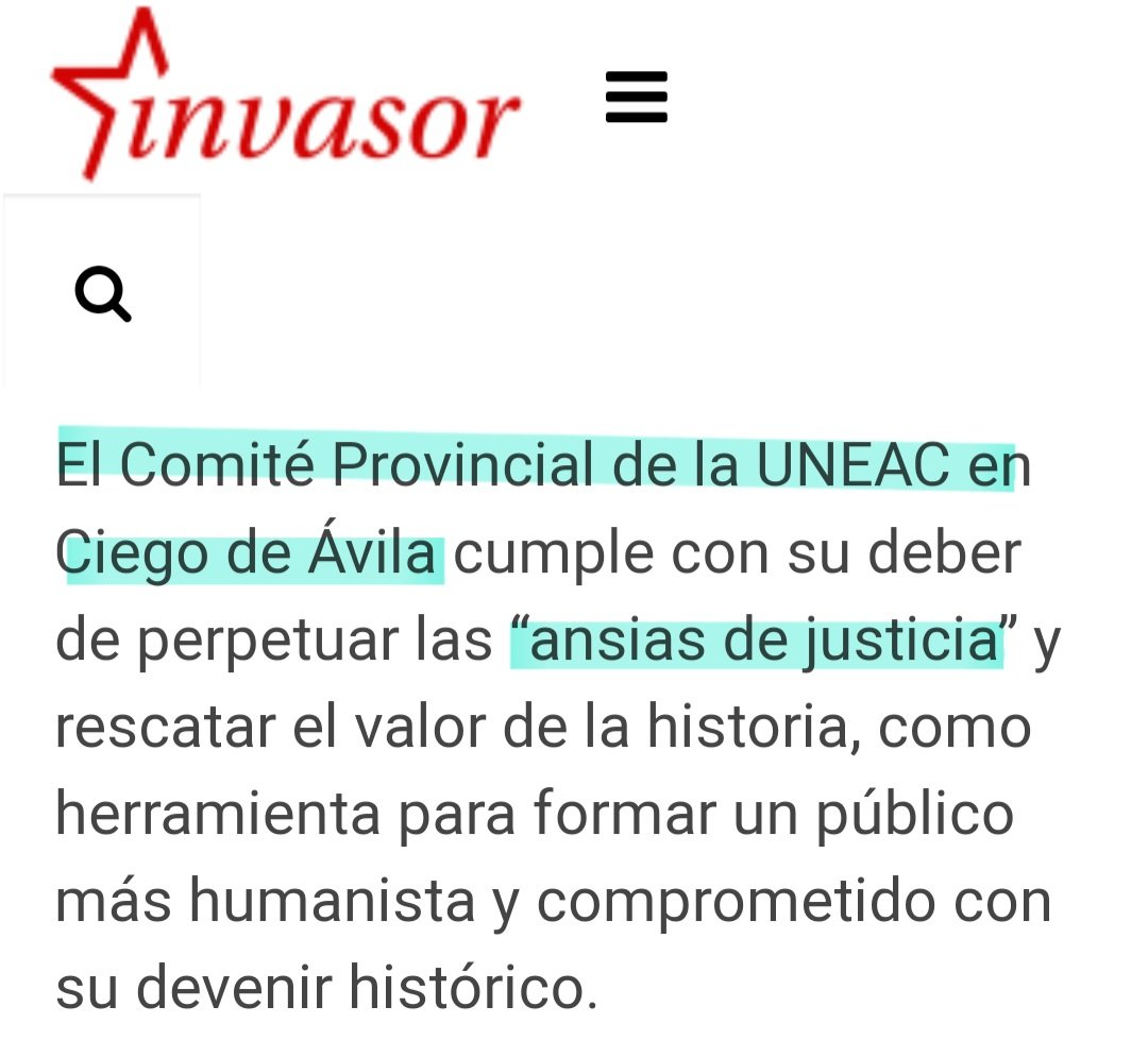 La @UNEAC_online de Ciego de Ávila no se ha enterado de la invasión rusa a Ucrania a pesar de sus 'ansias de justicia'
¿Por qué no entrevistan a un miembro de la comunidad ucraniana en esa provincia?
@Invasorpress