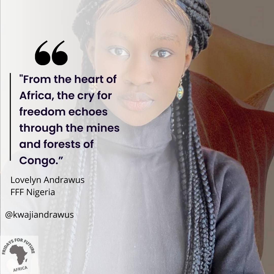 FFFAfrica54's tweet photo. "From the heart of Africa, the cry for freedom echoes through the mines and forest of Congo ".
#BreakTheSilence #FreeCongo #ClimateJustice #EndConflictNow 🌍 https://t.co/mwnq4YWOvd