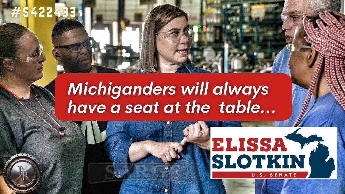 Elect Elissa Slotkin US Senator. Superb representing Michigan in the US House. Supports women and women’s rights We need her knowledge and experience #Allied4Dems #ProudBlue Follow, Tweet, Retweet @ElissaSlotkin Donate secure.actblue.com/donate/ebs-web… elissaslotkin.org