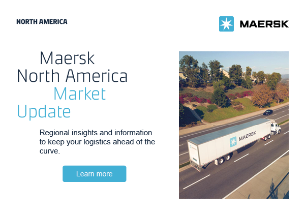 Maersk's tweet photo. ๐ข Read this monthโs North America Market Update, featuring the latest on the Baltimore and Red Sea developments, along with the most recent information on our Ocean and Air services. https://t.co/RfJtf8aLx5
#MaerskNorthAmerica #GlobalTrade #Ecommerce #ECOdelivery ๐๐ฆ https://t.co/D0e0e9aADr