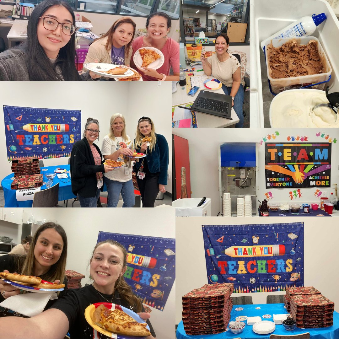 Pizza, ice cream, and smiles all around at Falcon Ridge Elementary ! 🍕🍦 We threw a party to celebrate our amazing teachers for Teacher Appreciation Week. Thank you Falcon Ridge for all the photos! 📸 #TeacherAppreciation #FalconRidgeElementary #FamilyFirstERAtascocita #FFER