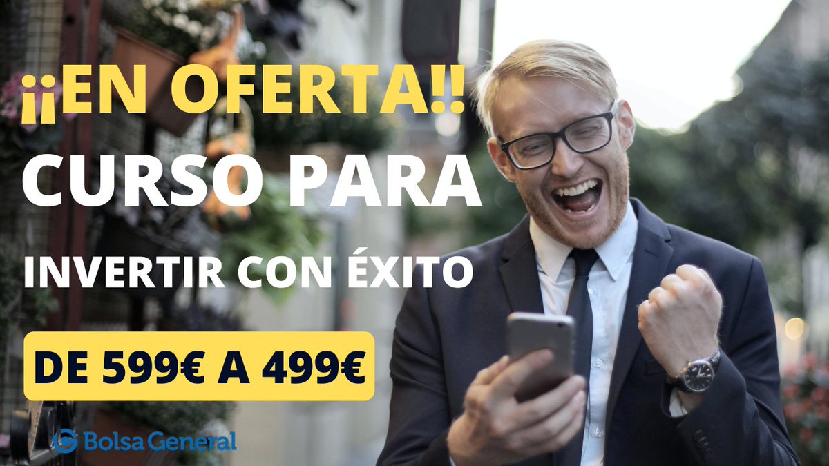 ✅ ¡No dejes pasar esta oportunidad! Ahorra 100€ en nuestro Curso para Invertir con Éxito, y además, obtén acceso al centro de traders durante 1 mes. ¡De 599€ a solo 499€! 👉Utiliza el cupón: curso100. ¡Haz clic en el enlace! bolsageneral.es/producto/curso…