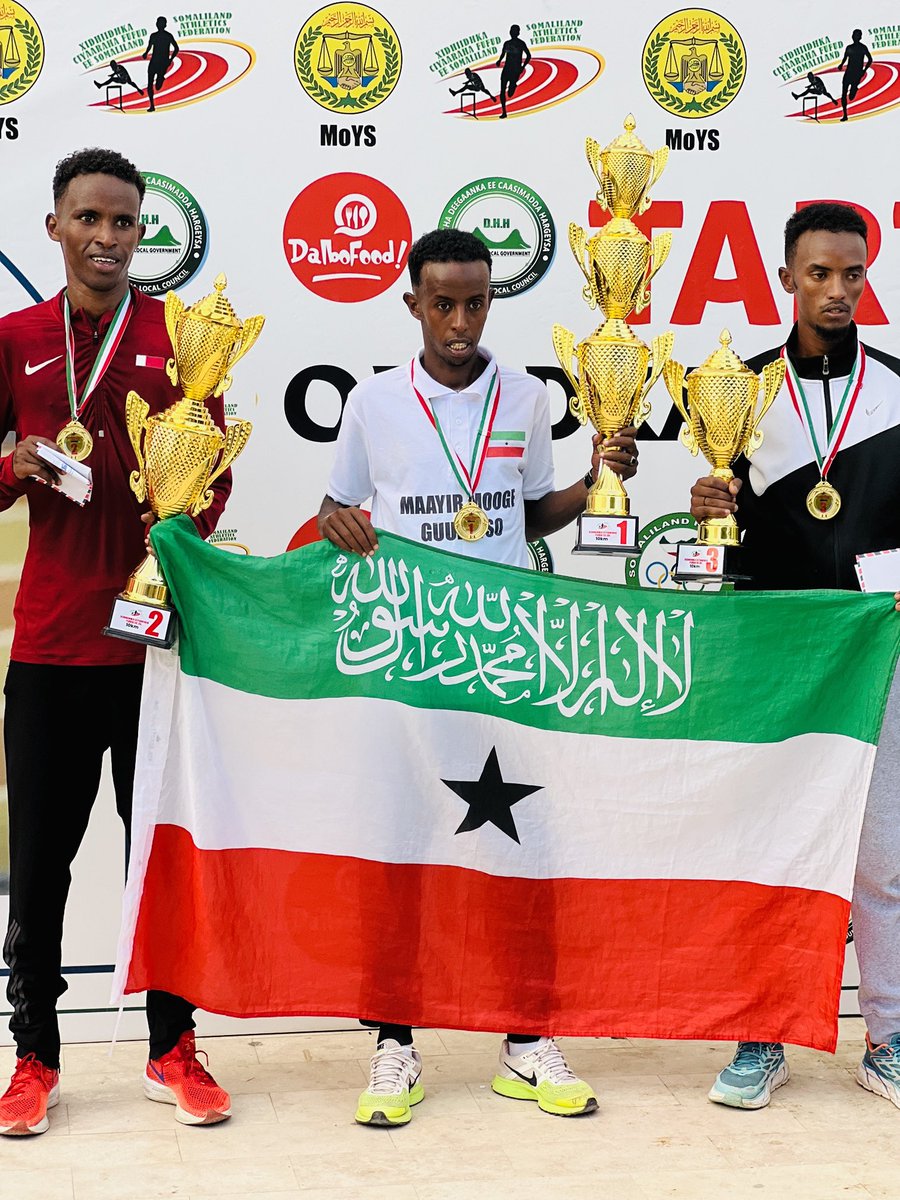 Meanwhile Somaliland I congratulate athletes of Gaashan for winning the top three positions of Somaliland marathon. Gashaan athletes won 1st 2nd & 3rd positions on Somaliland's 10-thousand marathon held in the nation's capita @cityofhargeisa The Blessed Republic of Somaliland.