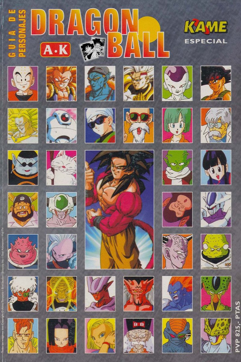 Dragon Ball Kame Especial guía de personajes A-K 1997