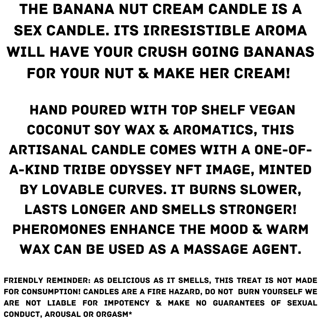 I got the stickers for my candle operation.... going to wholesale to adult stores, first edition is the @tribeodyssey Banana nut cream scent. That being said, no #AI was used in the creative and/or writing for the label and I am sort of proud of that, unless you think you can