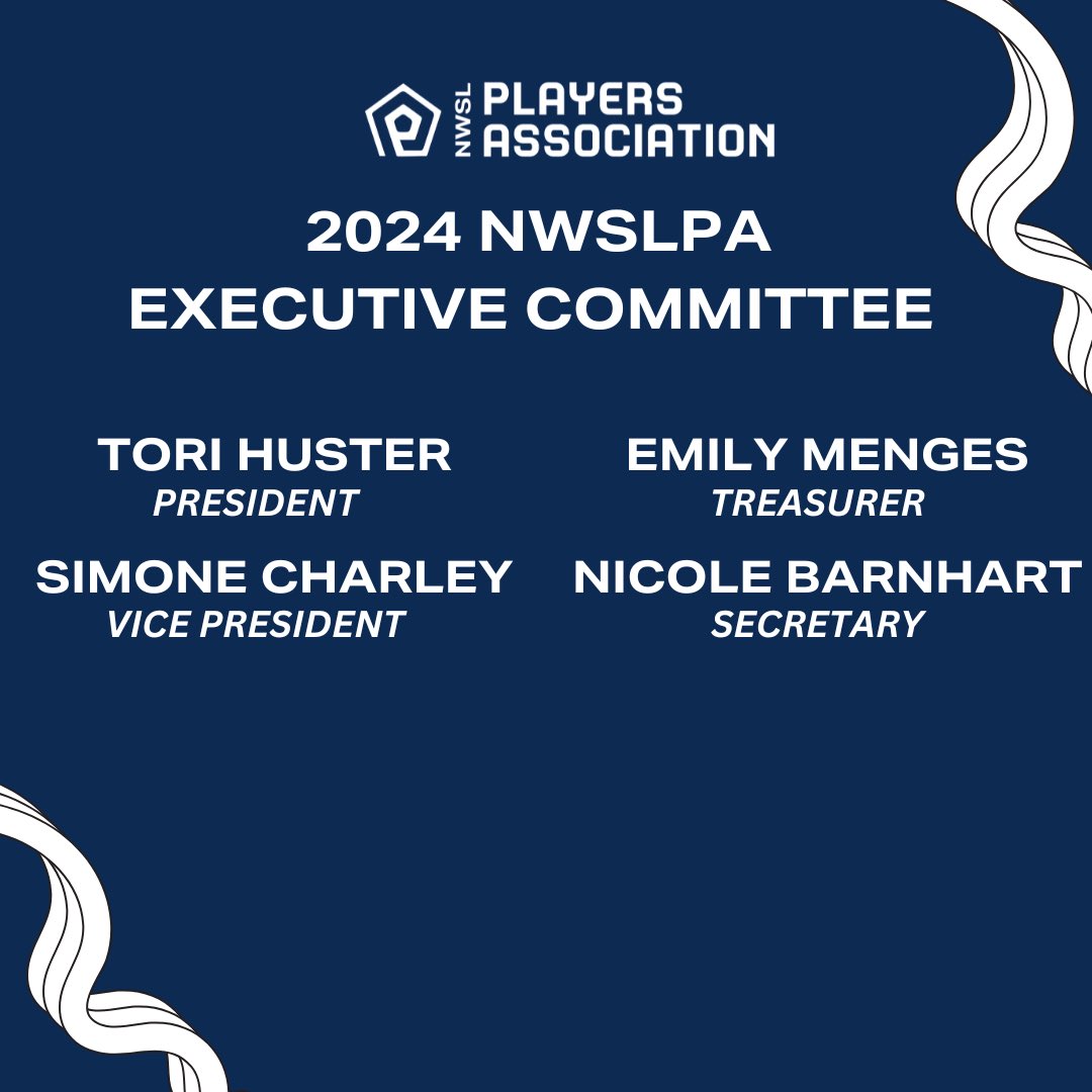 We are thrilled to announce the election of @SimoneCharley as Vice President of the NWSLPA. Simone is a strong and thoughtful leader, who is an incredible addition to the Executive Committee that manages and guides the vision and direction of the union as decided by the players.