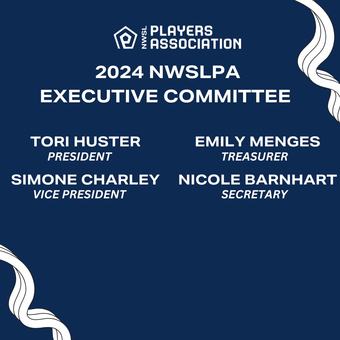 We are thrilled to announce the election of <a href="/SimoneCharley/">Simone Charley</a> as Vice President of the NWSLPA. Simone is a strong and thoughtful leader, who is an incredible addition to the Executive Committee that manages and guides the vision and direction of the union as decided by the players.