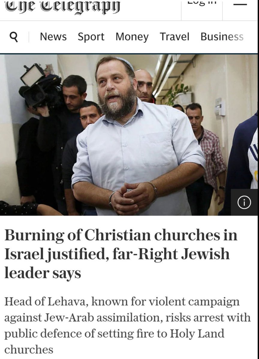BURNING CHRISTIAN CHURCHES JUSTIFIED IN ISRAEL