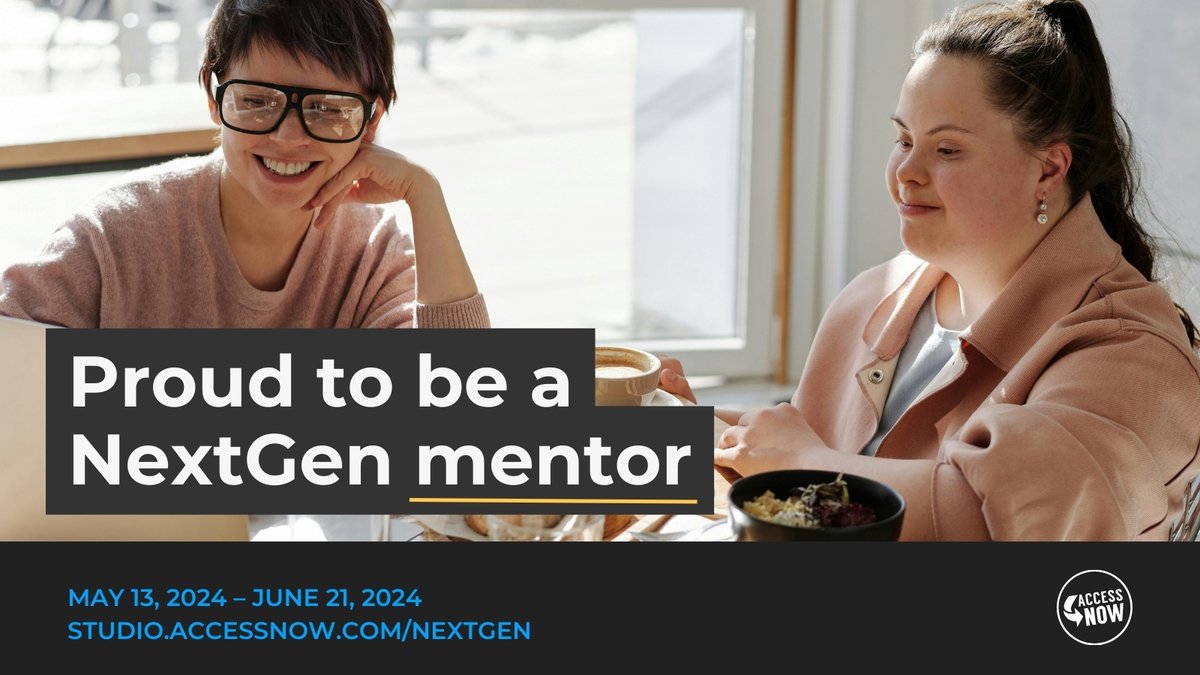 I'm delighted to be a mentor for this critical <a href="/AccessNowApp/">AccessNow</a> program!