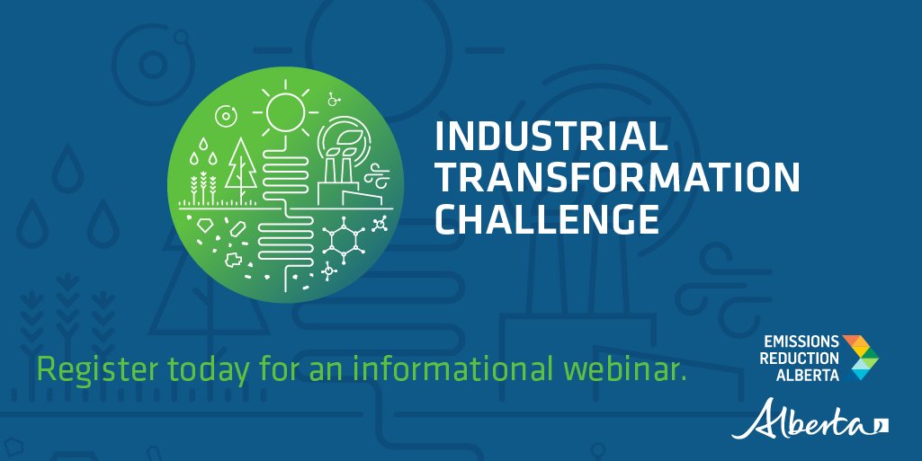 Don’t miss the webinar for ERA's new $50 million Industrial Transformation Challenge funding opportunity. The hour-long, online information session takes place on Monday, May 27 from 10-11 a.m. MT. Register here: register.gotowebinar.com/register/85812… @YourAlberta @rebeccakshulz #ERAFunded