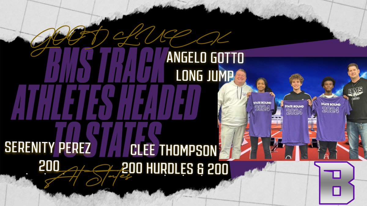 Barberton Football (@magicsfb) on Twitter photo Congratulations to our AMAZING track and field athletes headed to State! From Left to Right 
Serentiy Perez,  Event: 200 
Angelo Gotto, Event: Long Jump
Clee Thompson, Event: 200 Hurdle and 200 
GOOD LUCK!! MAKE THE MAGIC CITY PROUD!! Congratulations to our AMAZING track and field athletes headed to State! From Left to Right 
Serentiy Perez,  Event: 200 
Angelo Gotto, Event: Long Jump
Clee Thompson, Event: 200 Hurdle and 200 
GOOD LUCK!! MAKE THE MAGIC CITY PROUD!!
