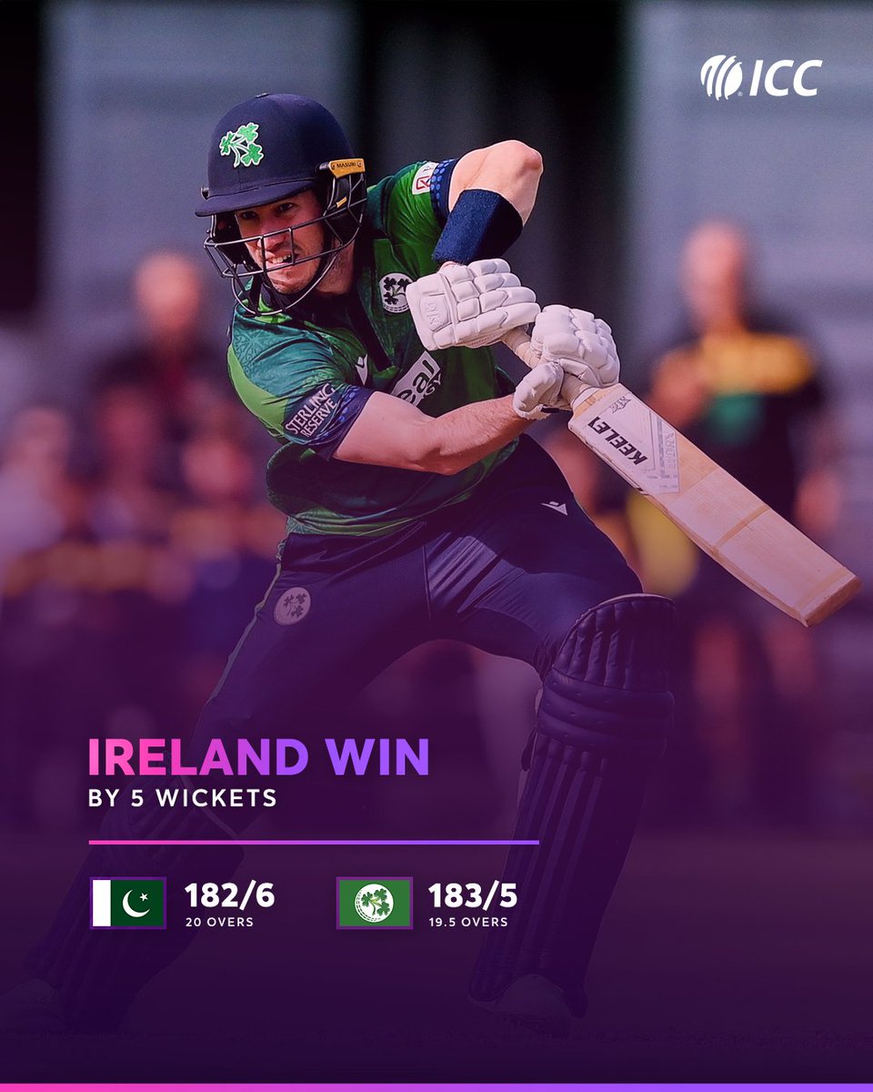 Ireland beat Pakistan with a ball to spare in Dublin 🔥 #IREvPAK | 🔗: bit.ly/3ycMenr