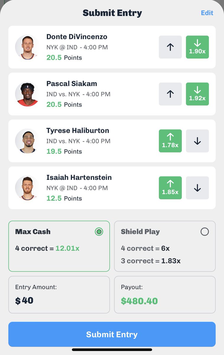 $2,000 to a follower if this bet hits. 

If you want a free $20, download the Chalkboard DFS Picks app and deposit $20 with code DCPARKER

They’ll match it and give you $20 for free. 

If you take the whole $40 and put it on this bet, you’ll win $480. 

Easy lock. You’re welcome