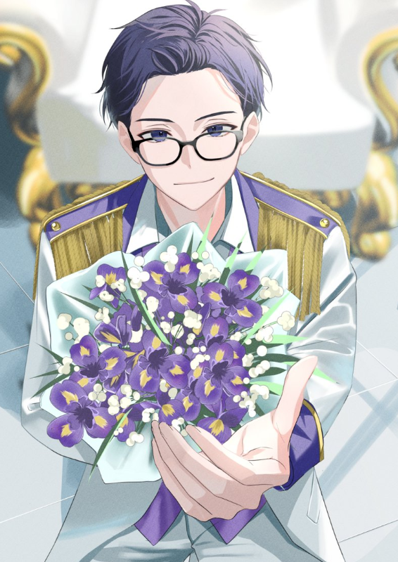 CH4MP4GNEG0LD's tweet photo. 💜🎉ℍ𝕒𝕡𝕡𝕪 𝔹𝕚𝕣𝕥𝕙𝕕𝕒𝕪~🎉💜
===   
[05/10] is the birthday of Crown Crane's Recorder Gonbei Ajisai! 
=== 
Koshirou: "It's your birthday, so I'll buy you whatever you want. A house? A car?"
Gonbei: "Vacation."
--Official Birthday Illustration 
#hundrednote https://t.co/kbSzI9Xjg2
