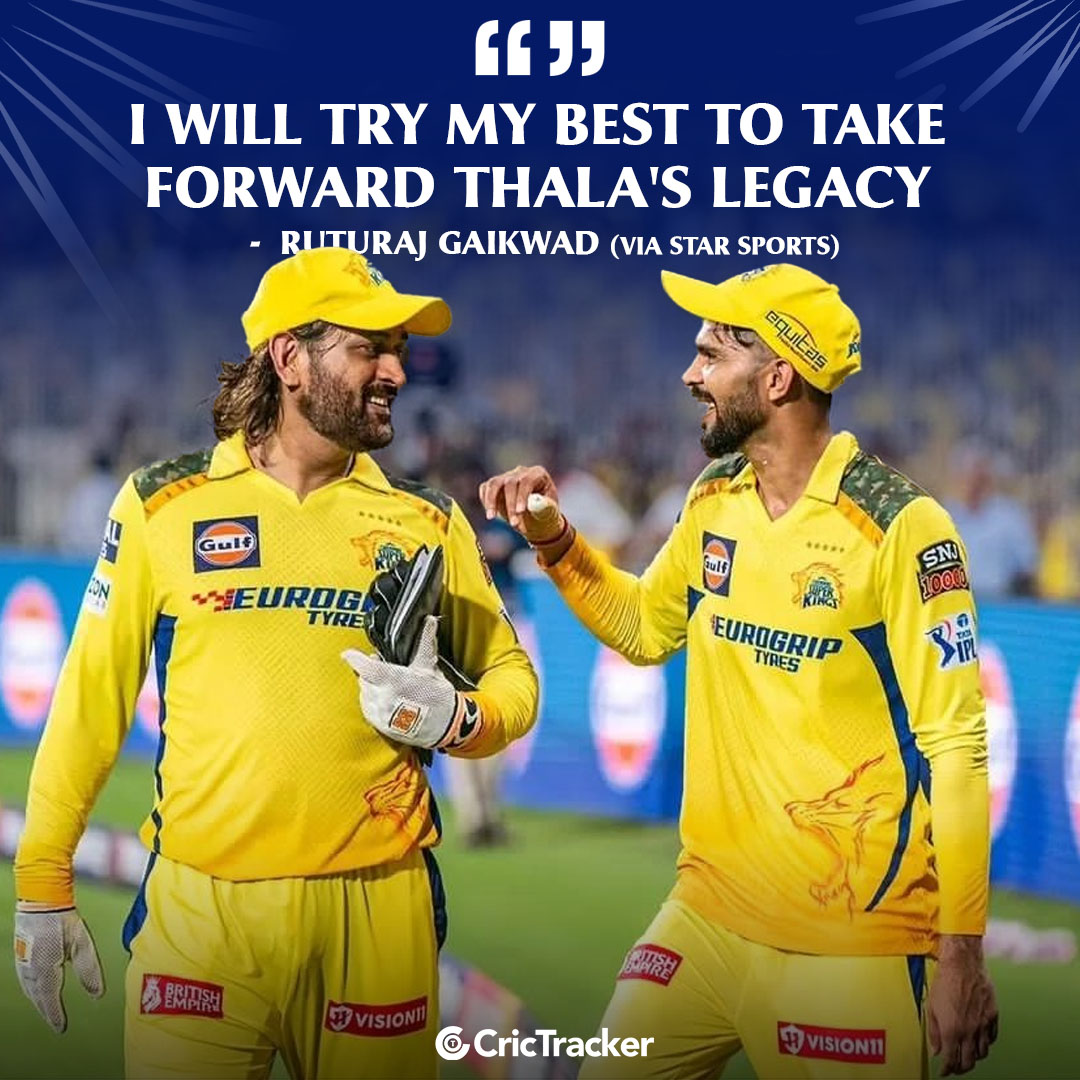 Ruturaj Gaikwad expresses confidence in upholding MS Dhoni's legacy in the IPL.