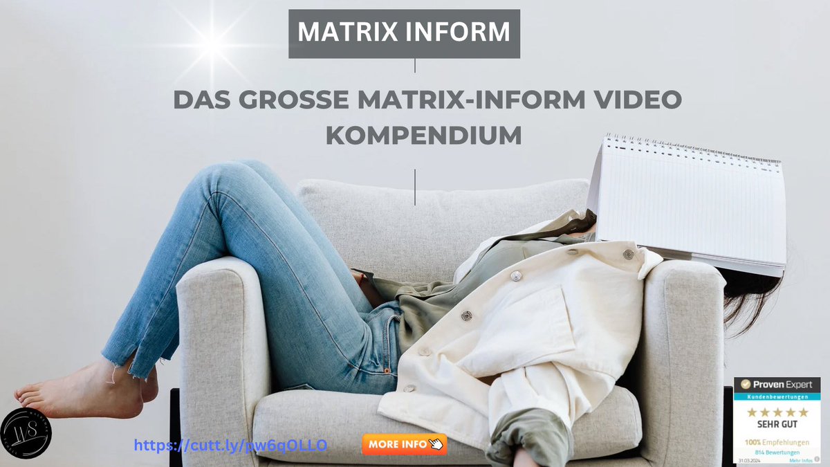 Matrix-Inform Video Kompendium Erfahrungen, Wissen und Erkenntnisse aus 15 Jahren Quantenheilung-Praxis in einer umfangreichen Wissens-Bibliothek. Mehr Infos: cutt.ly/pw6qOLLO