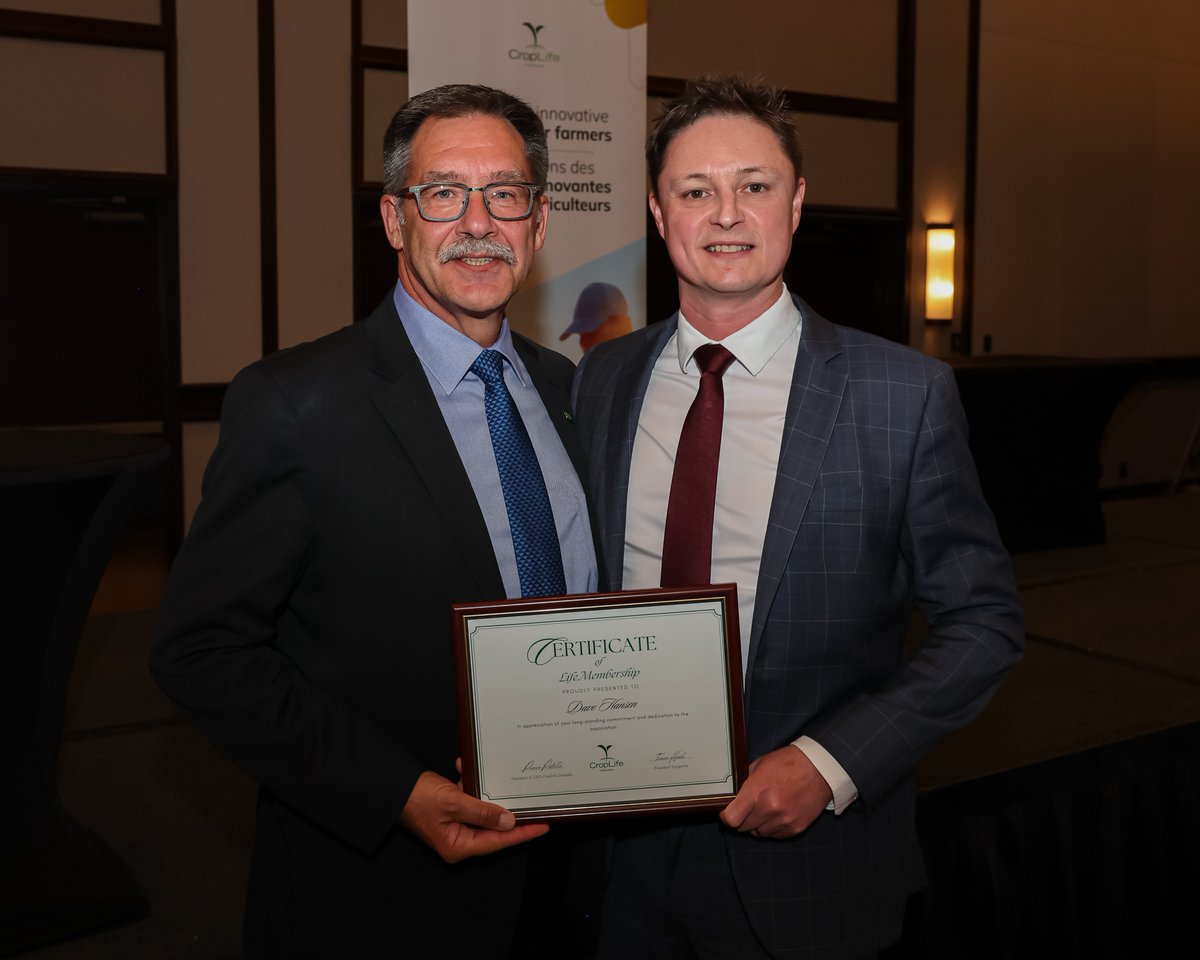 Congratulations goes to CANTERRA SEEDS retired CEO,  <a href="/CANTERRADavid/">David Hansen</a>, who was honoured with a Life Membership award from <a href="/CropLifeCanada/">CropLife Canada</a> last night!