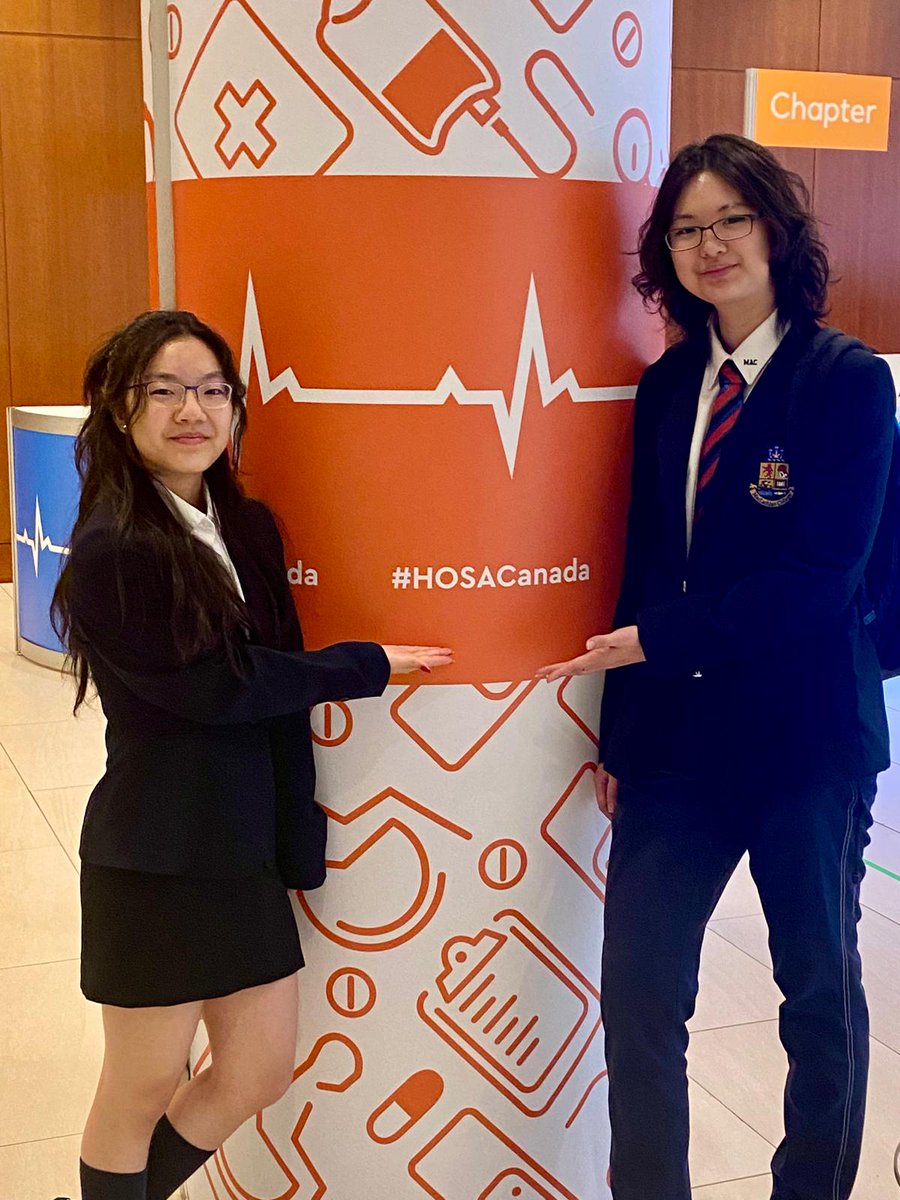 At the #HOSA Spring Leadership Conference in Toronto, Irene from Gr. 9 and Abby from Gr.10 made their debut by competing in Behavioural Health and Medical Math. They truly embodied the spirit of growth and leadership we foster in our students. #HOSAConference #Leadership