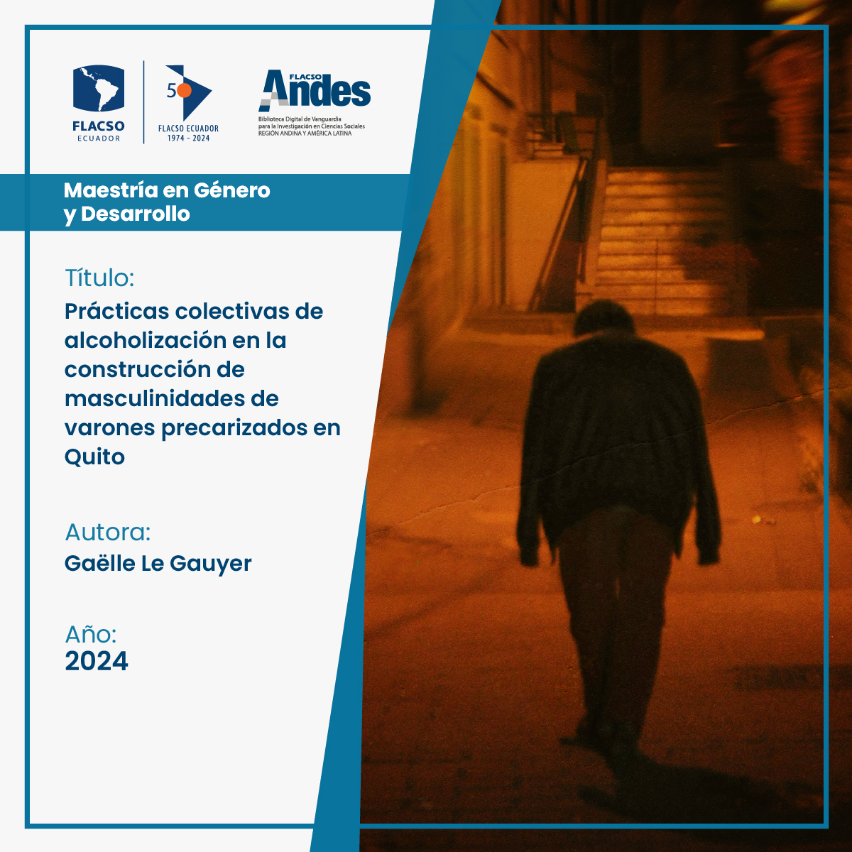 #TesisDeMaestría “Prácticas colectivas de alcoholización en la construcción de masculinidades de varones precarizados en Quito” por Gaëlle Le Gauyer.
repositorio.flacsoandes.edu.ec/handle/10469/2…
#Género #Hombre #Alcoholismo #Ética #Violencia #Quito
@FLACSOec
#ComunidadFLACSO