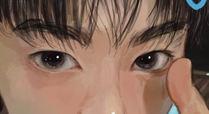 solo looking at viewer brown hair black hair 1boy male focus black eyes  illustration images